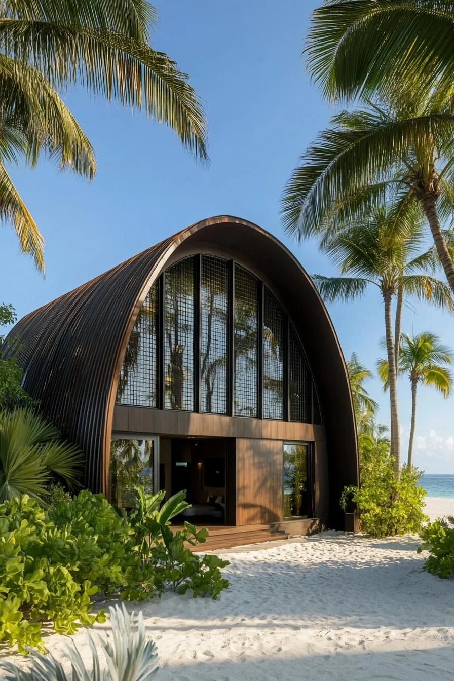 A Beachside Barrel-Shaped Retreat