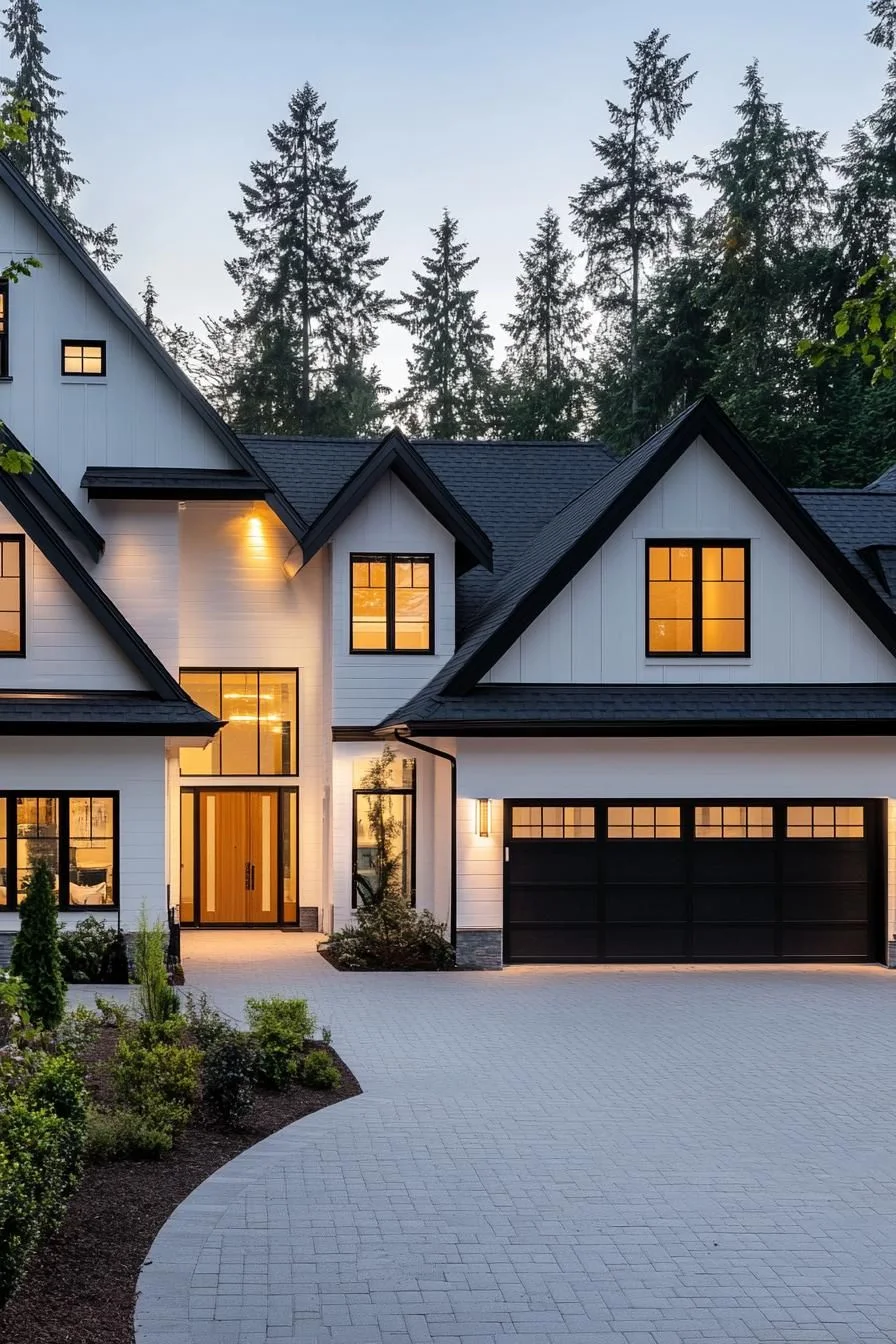 Gabled Home Tucked Into the Forest