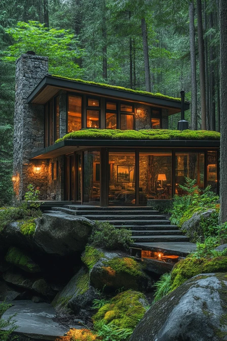 A Glass-Walled Escape in the Forest