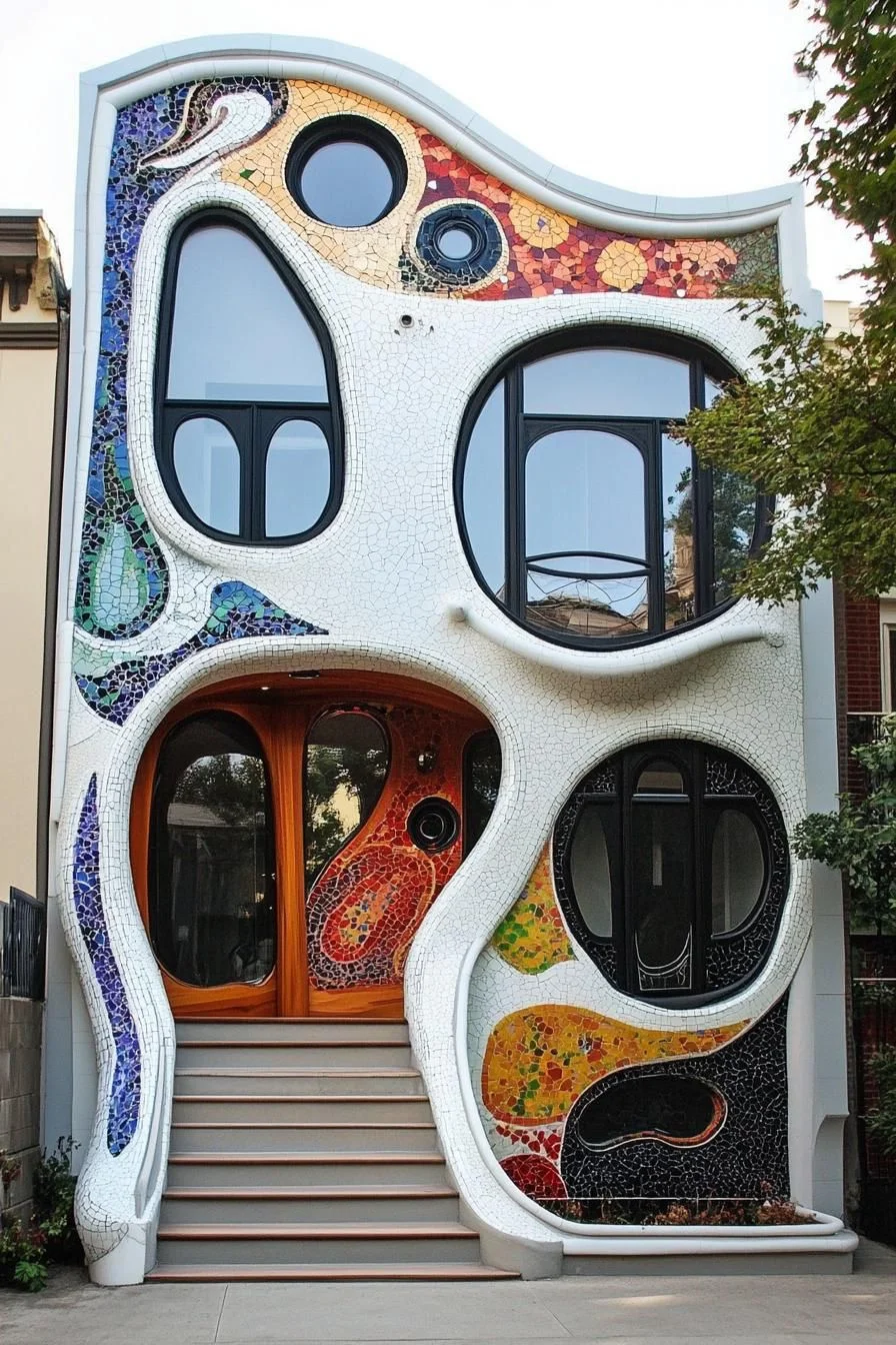 A House With a Bold, Wavy Facade