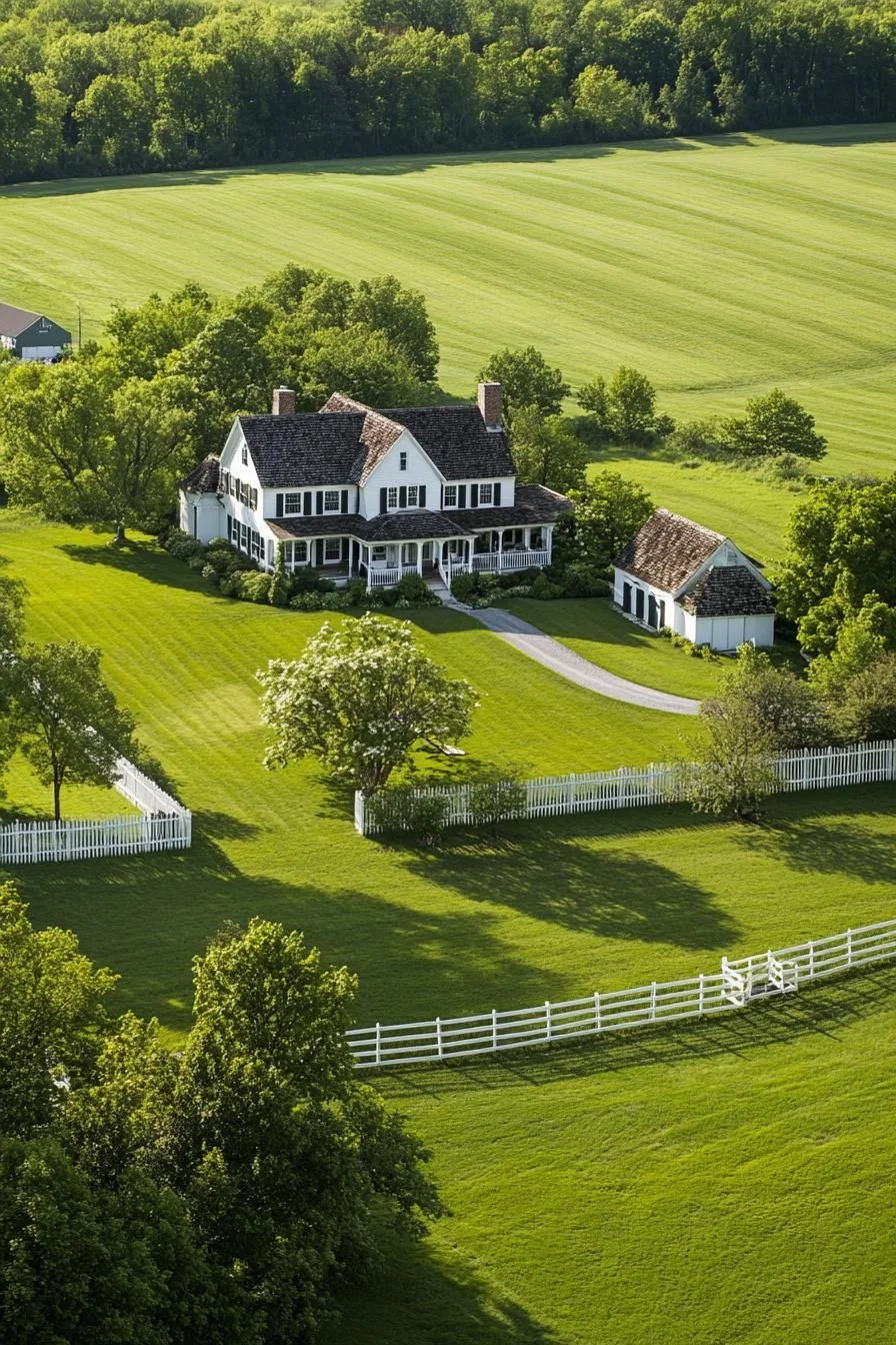 A Quaint Manor Set in Green Fields