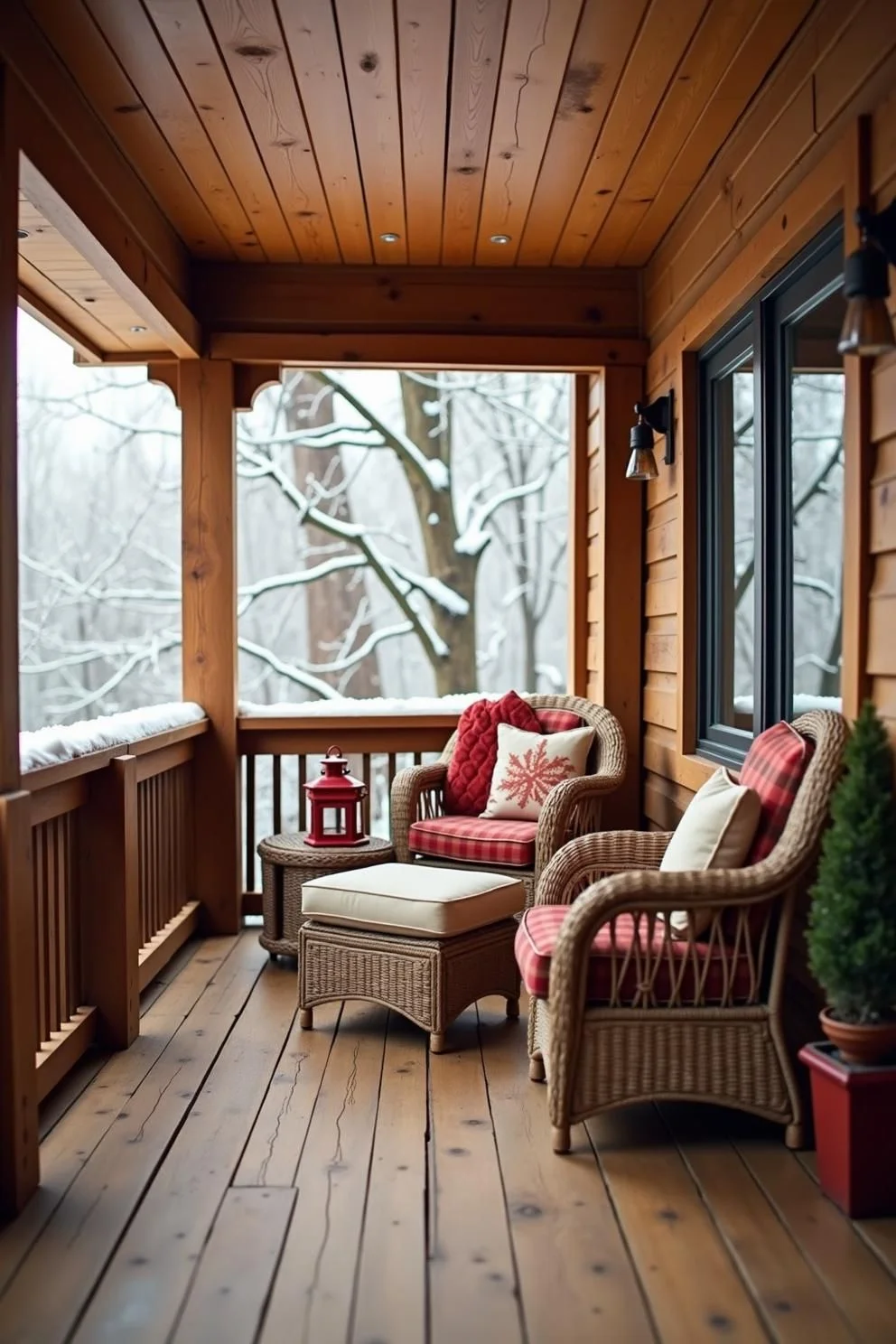 A Peaceful Porch for Winter Nights