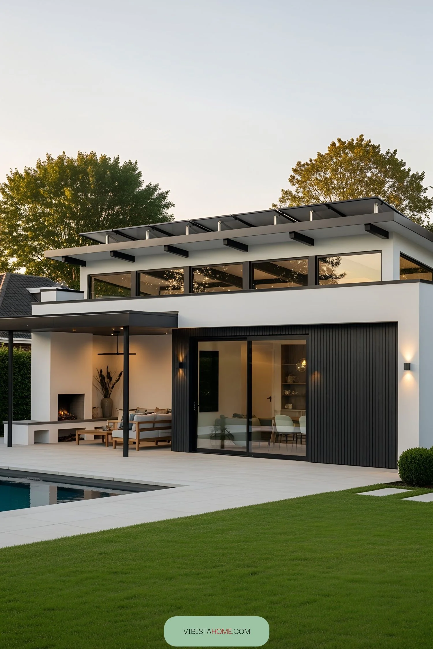 A Modern Chill Zone Beside the Pool