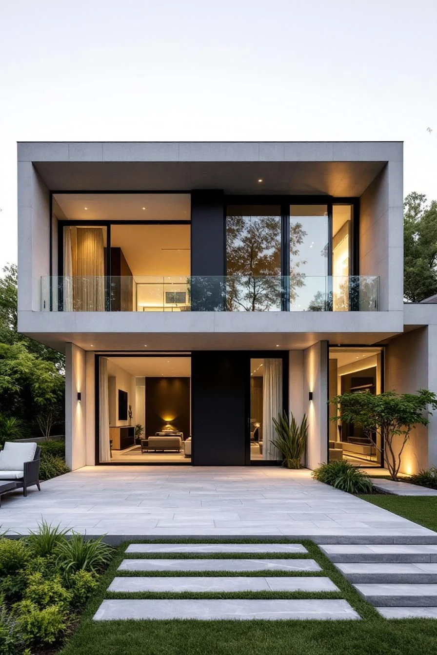 Glass Style Set in a Geometric Garden