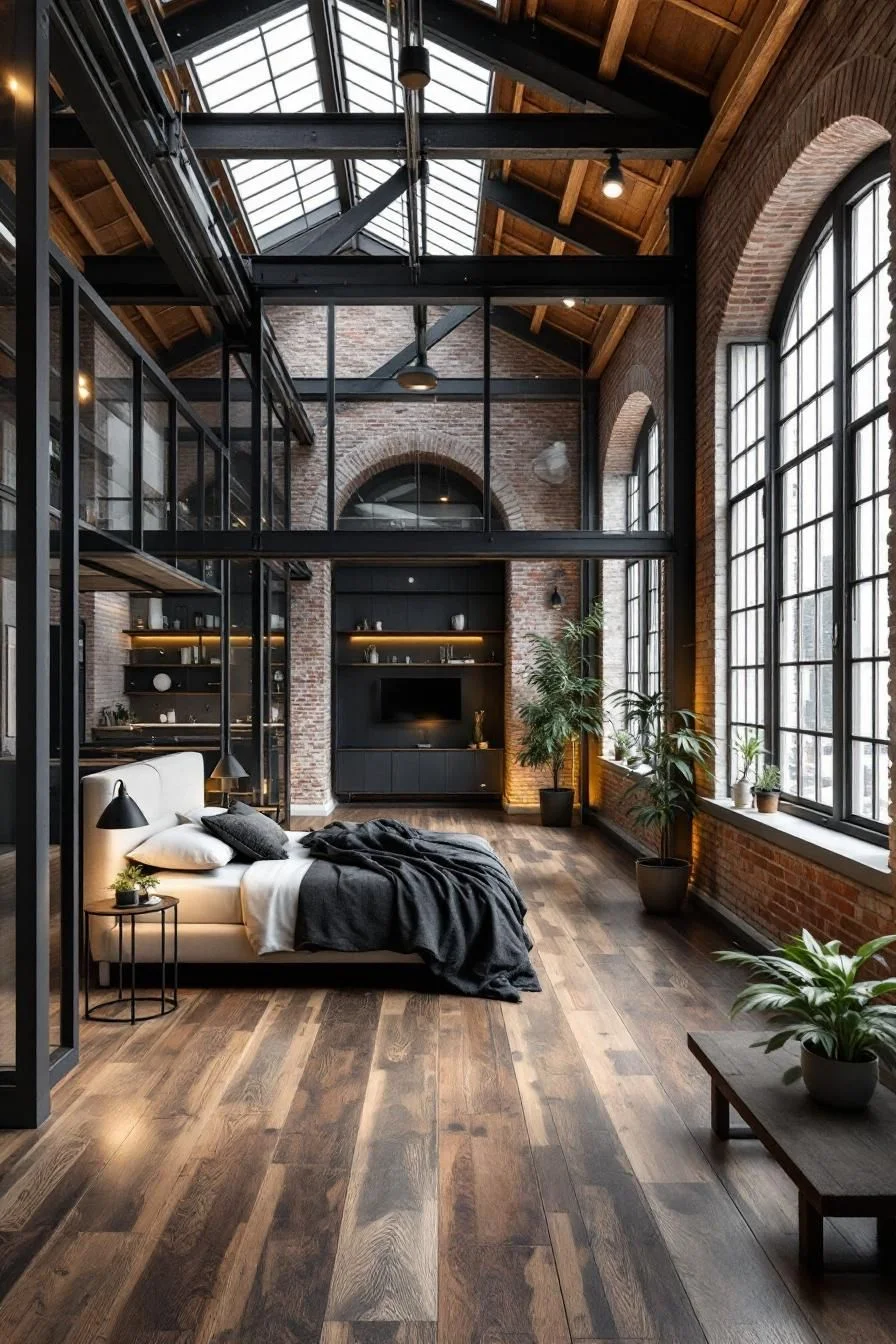 A Brick Loft High Above the City