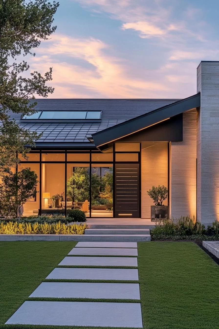 A Contemporary Bungalow Under Evening Skies