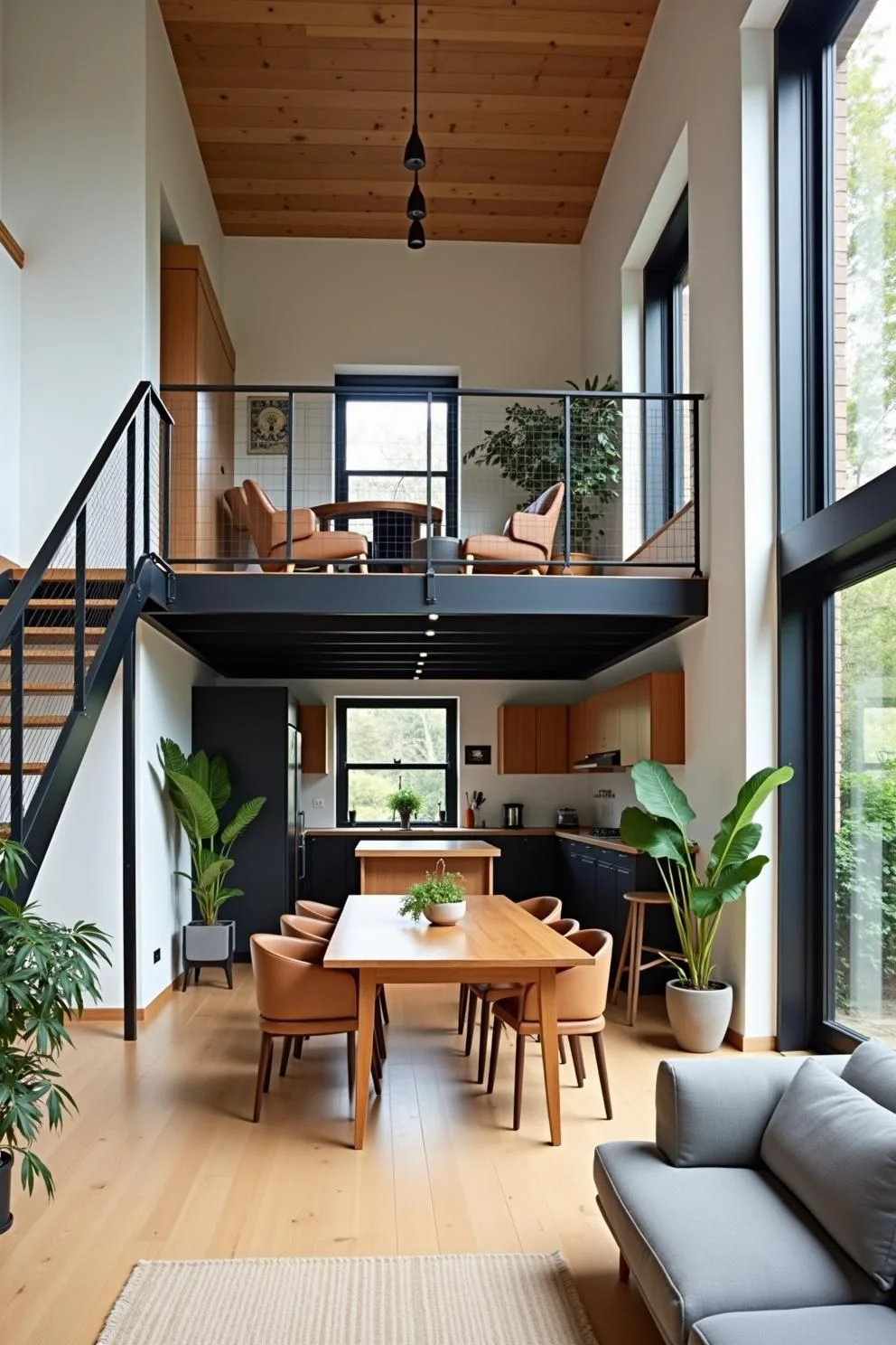 Cheerful and Chic Loft Layouts