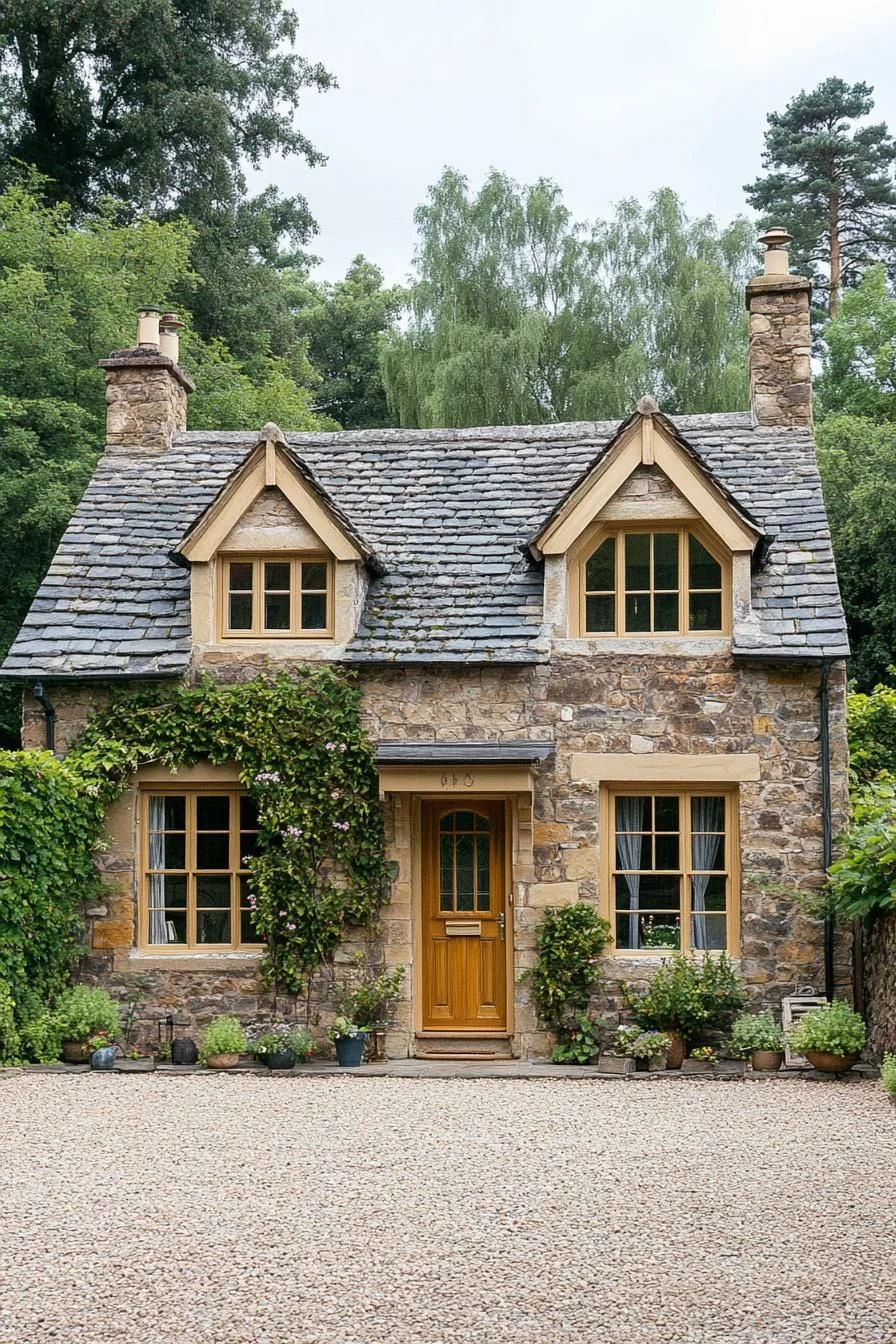 A Stone Cottage Tucked Among Trees