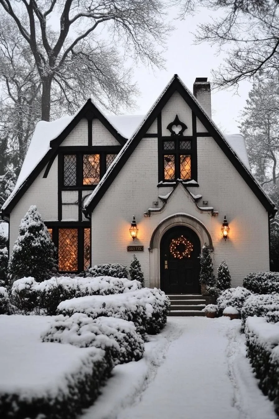 A Modern Tudor Escape in Winter