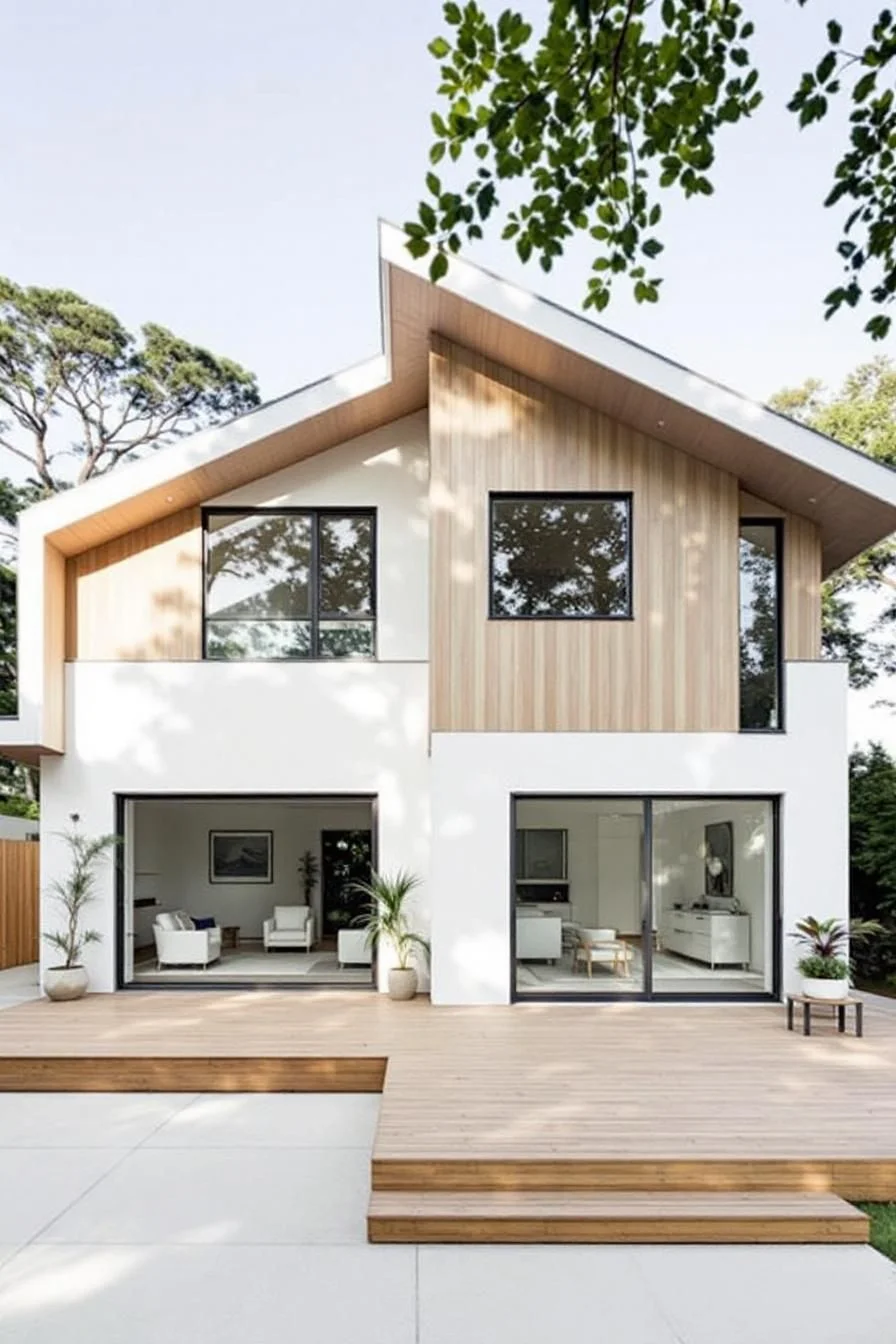A Modern Home Built Around a Skillion Roof