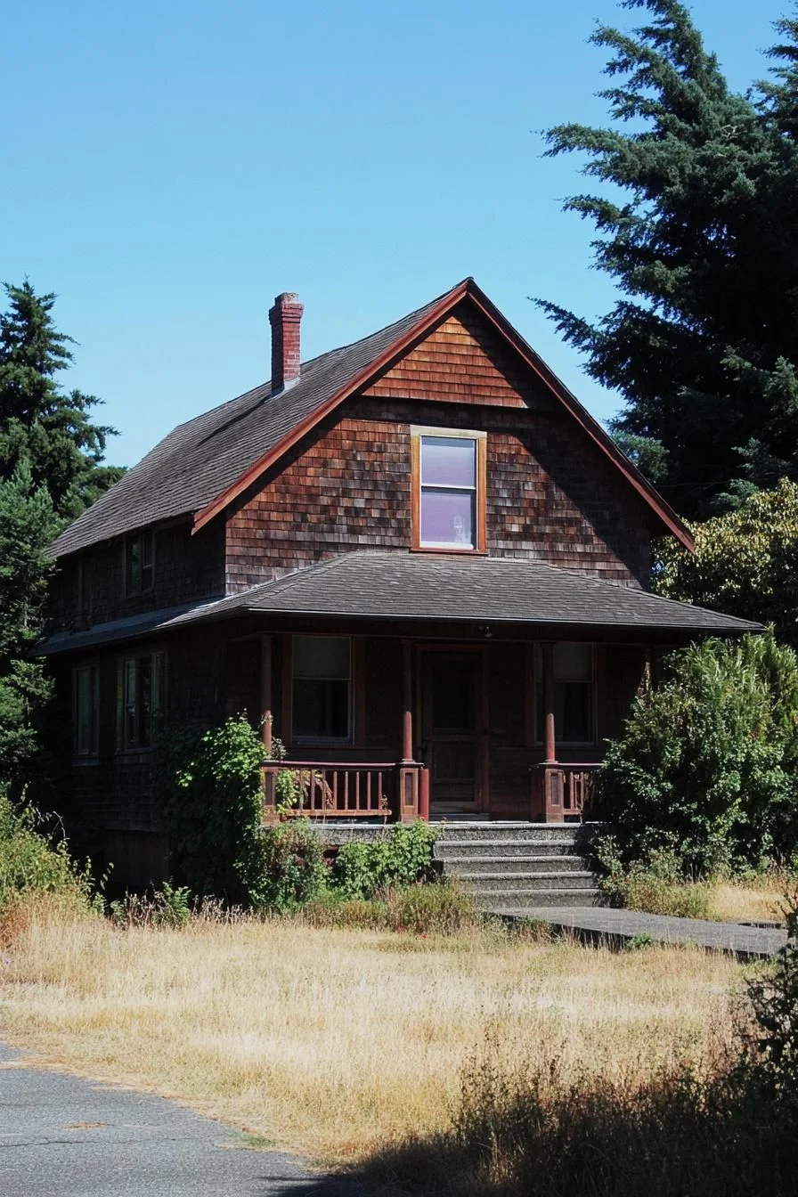 A Rustic Farmhouse with Shingle Siding