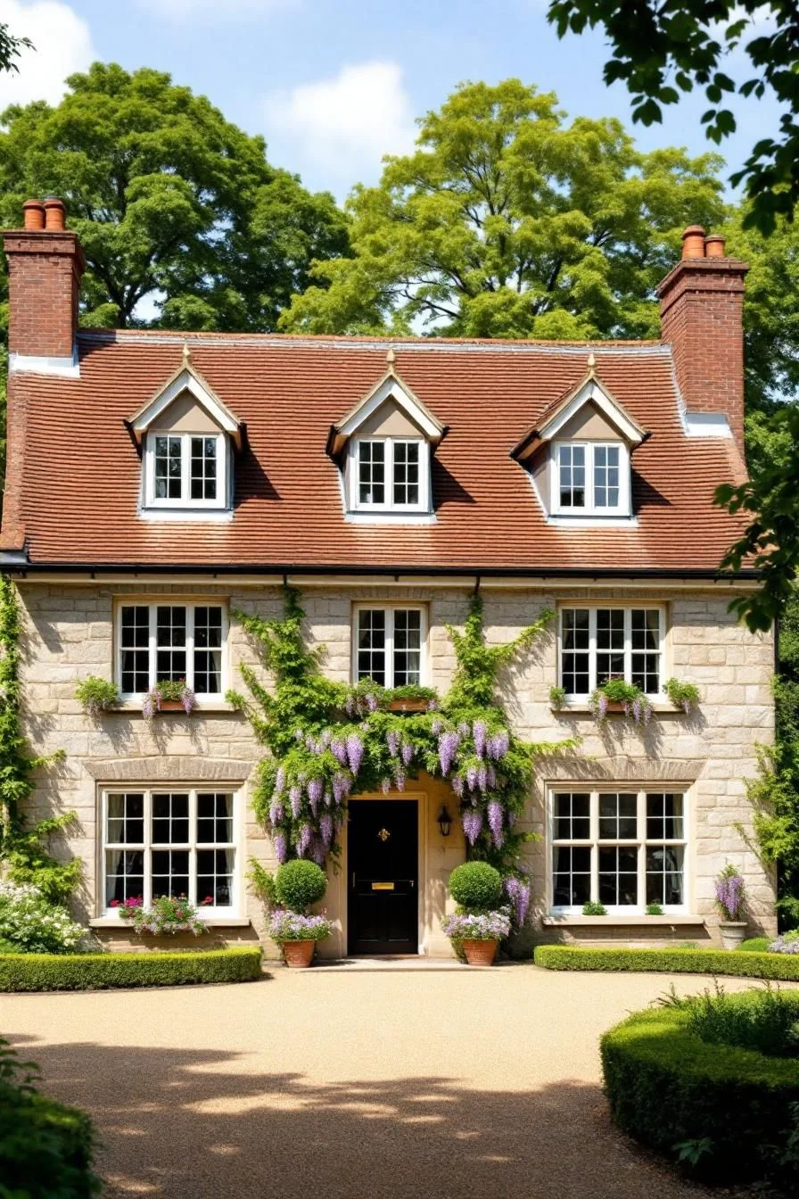 A Stone Cottage With a Surprise Lavender Garden