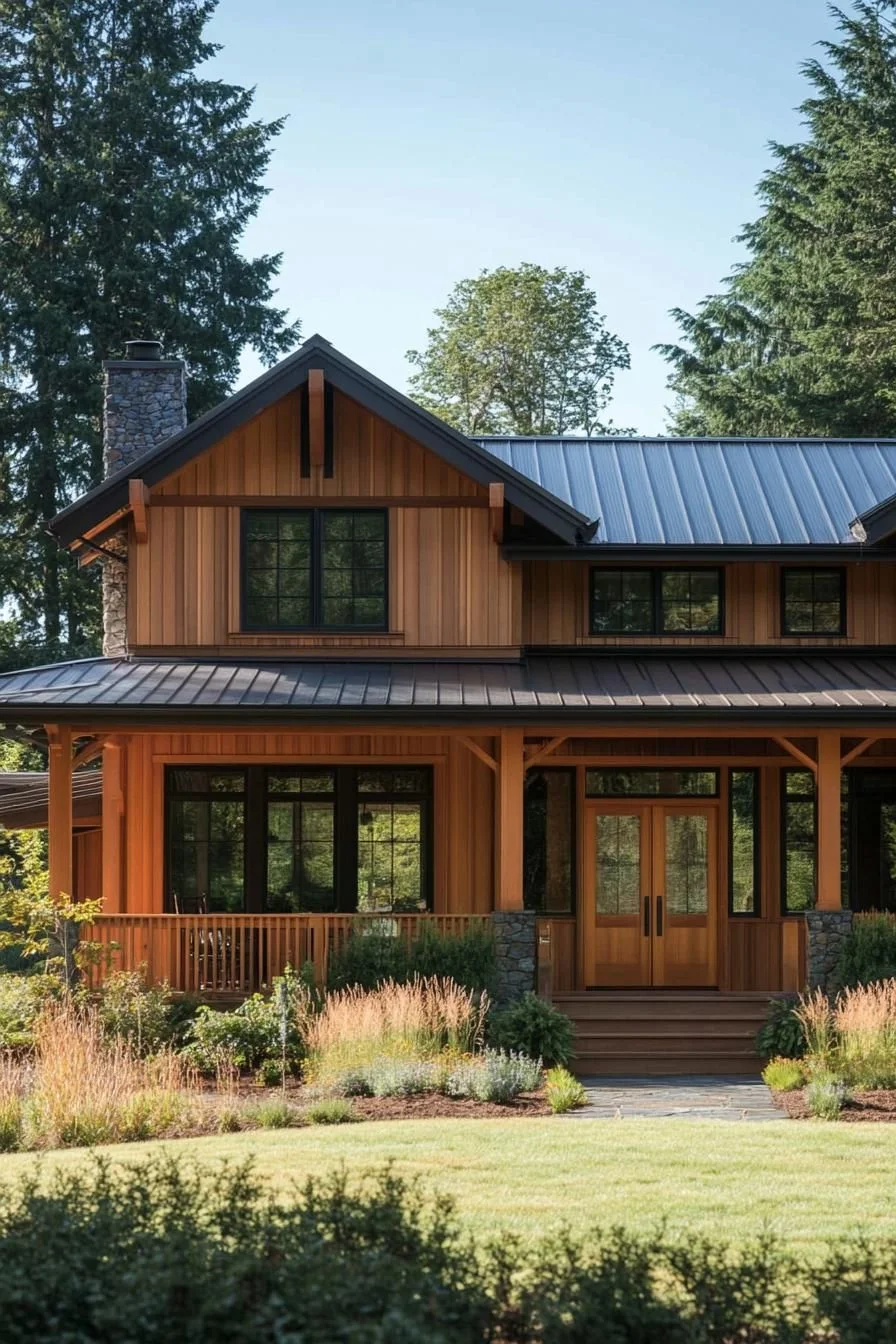 A Timber Farmhouse with a Gingerbread Look