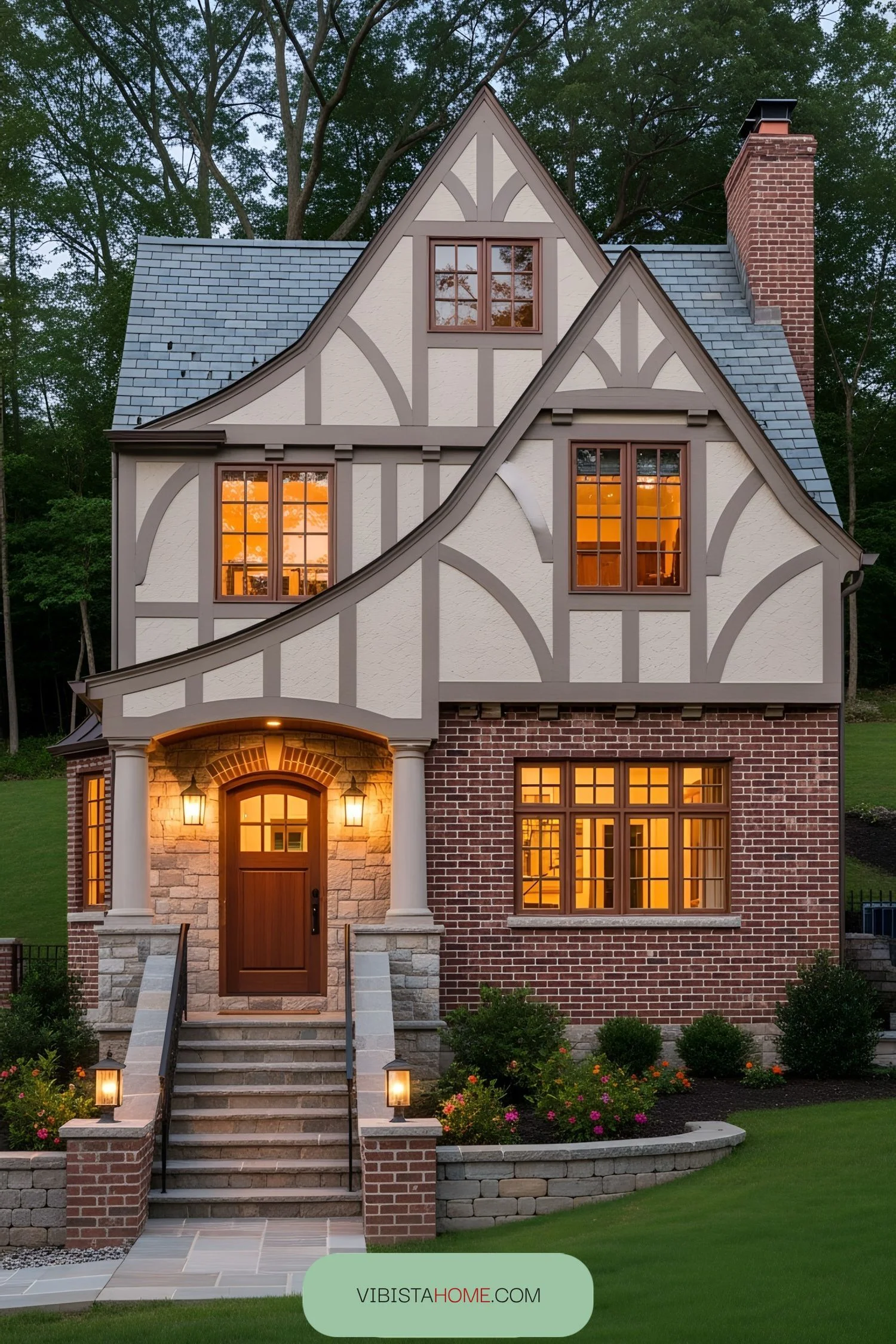 A Farmhouse Built From Brick and Timber
