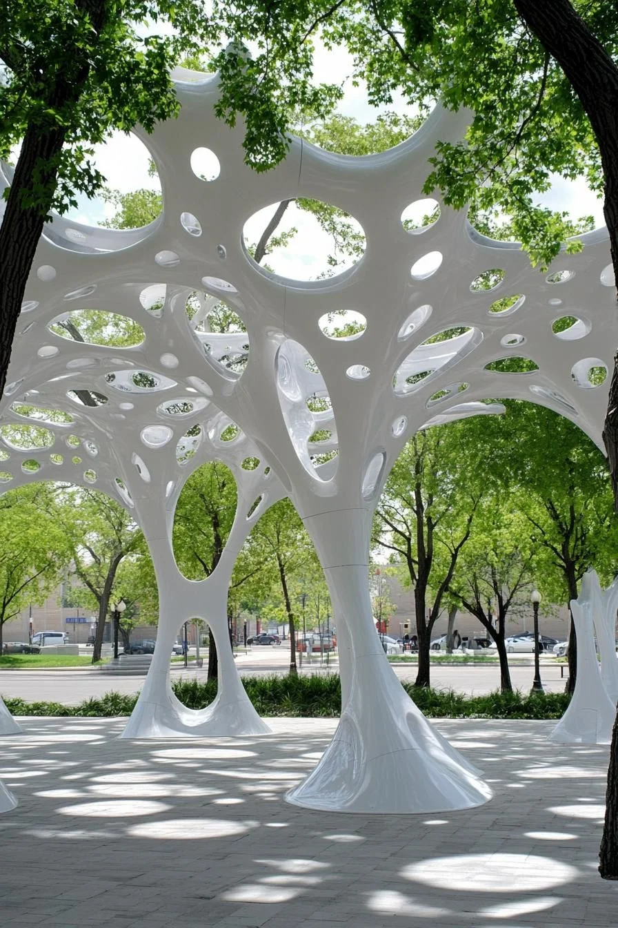 Leafy Lattice Pavilion Design