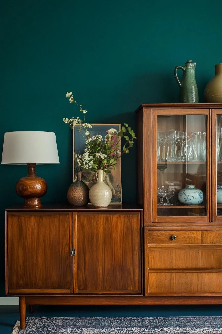 Vintage Cabinet Living Room Style
