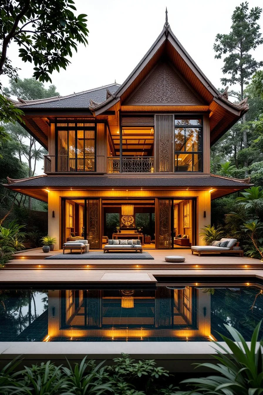 A Timber Terrace in a Thai Home