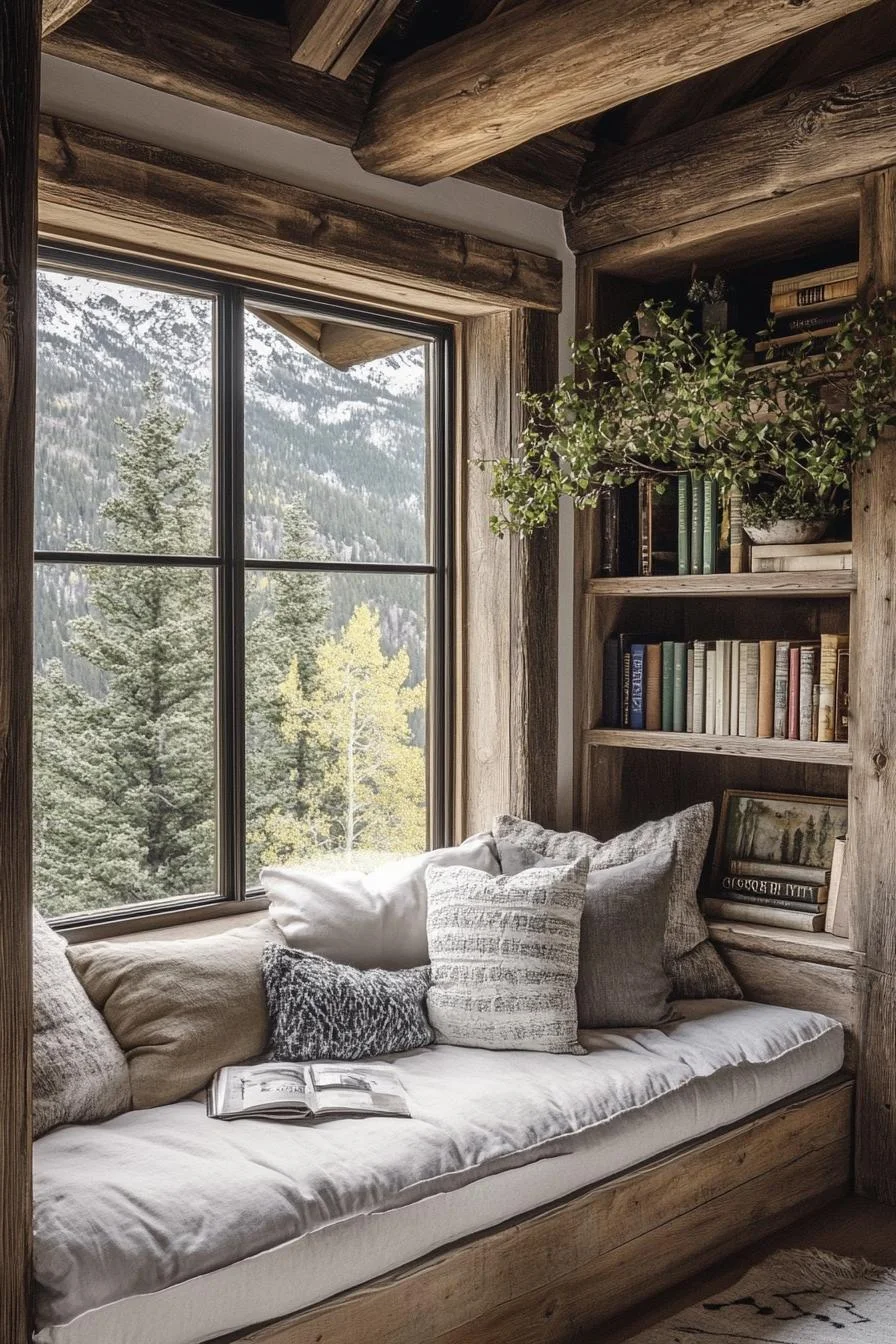 35 Mountain Home Reading Nooks That Feel So Cozy